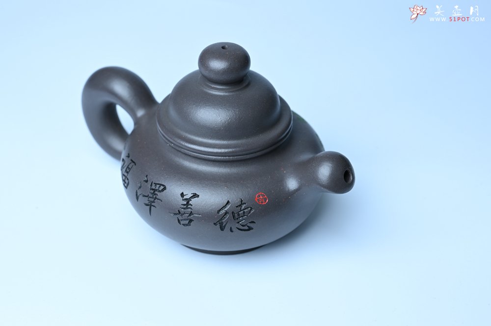 紫砂壶图片：美壶特惠 手工手制紫砂壶特好青灰泥松鼠壶 茶壶 茶具 单壶 - 美壶网