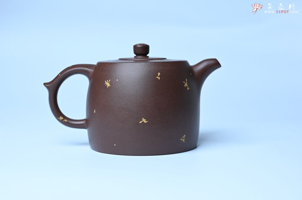 紫砂壶图片：美壶特惠 特好老紫泥洒金井栏壶 茶人醉爱 - 美壶网