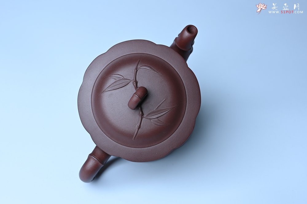 紫砂壶图片：美壶特惠 紫砂壶手工手制优质紫泥八段竹壶 茶人醉爱 - 美壶网