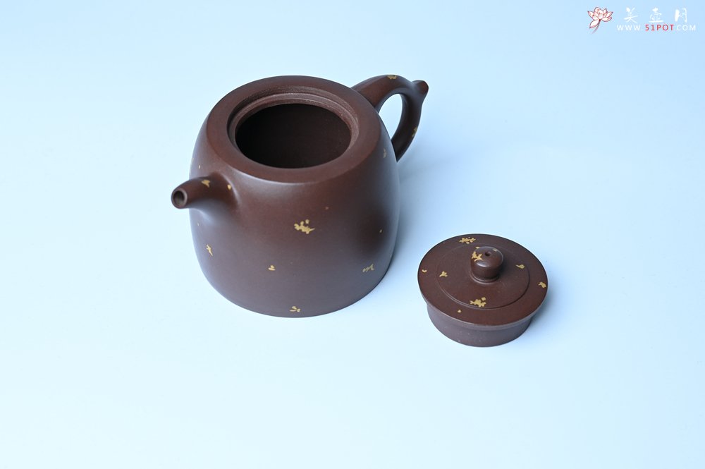 紫砂壶图片：美壶特惠 特好老紫泥洒金井栏壶 茶人醉爱 - 美壶网