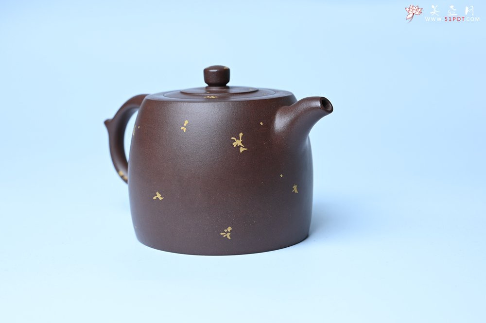 紫砂壶图片：美壶特惠 特好老紫泥洒金井栏壶 茶人醉爱 - 美壶网
