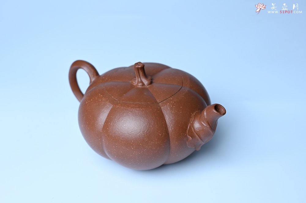 紫砂壶图片：美壶特惠 特好降坡泥南瓜壶 肌理丰富生动 茶人醉爱 - 美壶网