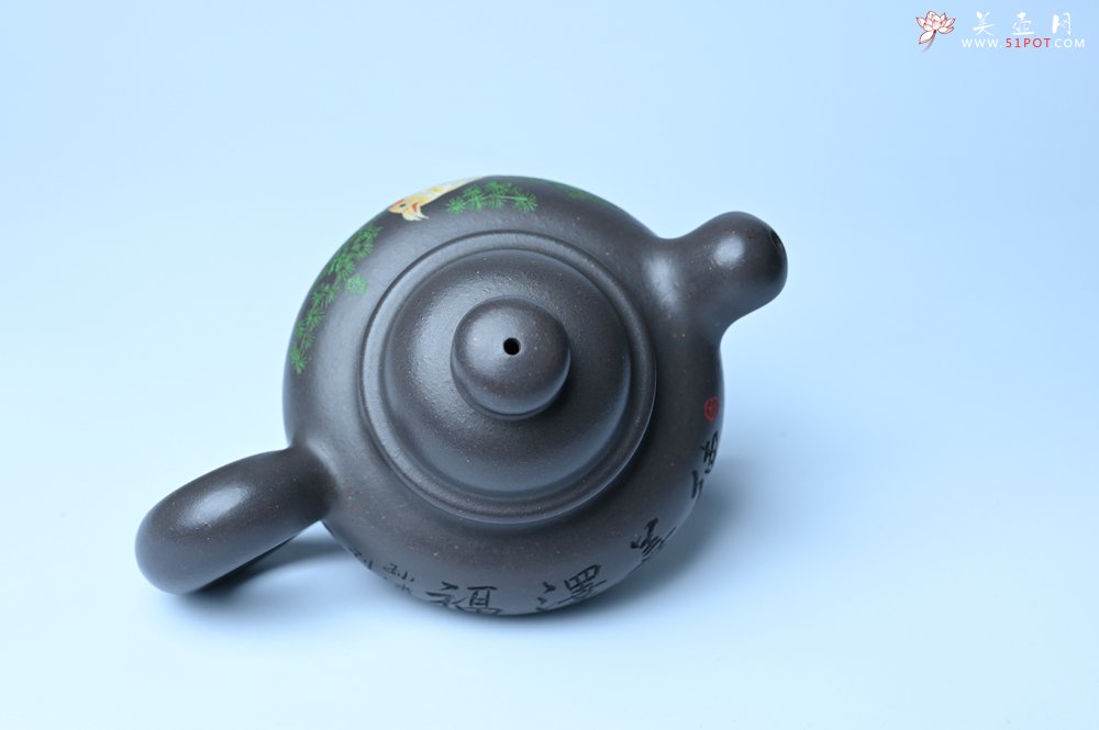 紫砂壶图片：美壶特惠 手工手制紫砂壶特好青灰泥松鼠壶 茶壶 茶具 单壶 - 美壶网