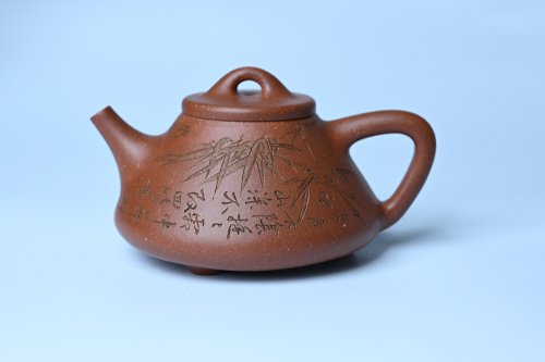 周小培紫砂壶 潜力股周小培全手工降坡泥子冶石瓢 范小君徒杨志超装饰竹 特文气 原矿降坡泥