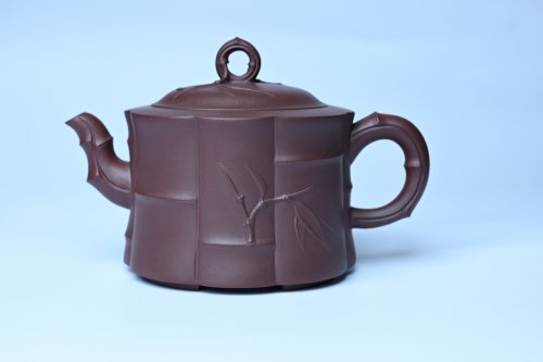 美壶定制老师紫砂壶 美壶特惠 紫砂壶手工手制优质紫泥八段竹壶 茶人醉爱 原矿紫泥