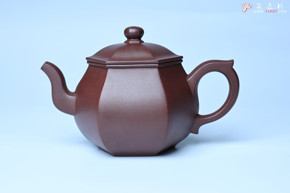 紫砂壶图片：全手工六方高韵 韵味悠长 - 美壶网