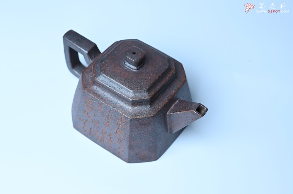 紫砂壶图片：美壶特惠 柴烧八方紫砂壶 茶人醉爱 - 美壶网