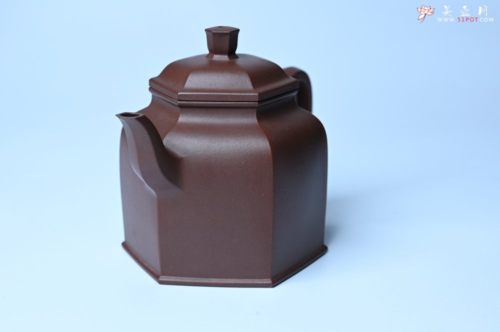 紫砂壶图片：美壶特惠 精致全手工六方金钟 泥料超好 - 美壶网