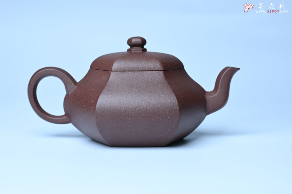紫砂壶图片：美壶特惠 朱老师全手工六方君德壶 茶人醉爱 - 美壶网