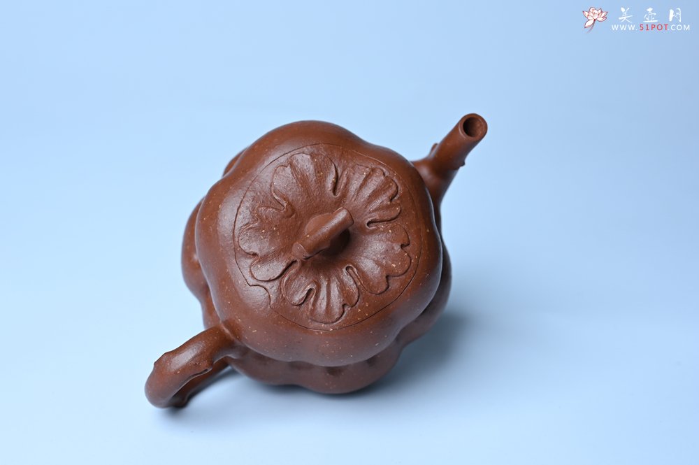 紫砂壶图片：美壶特惠 特好降坡泥 柿柿如意紫砂壶 肌理丰富生动 - 美壶网