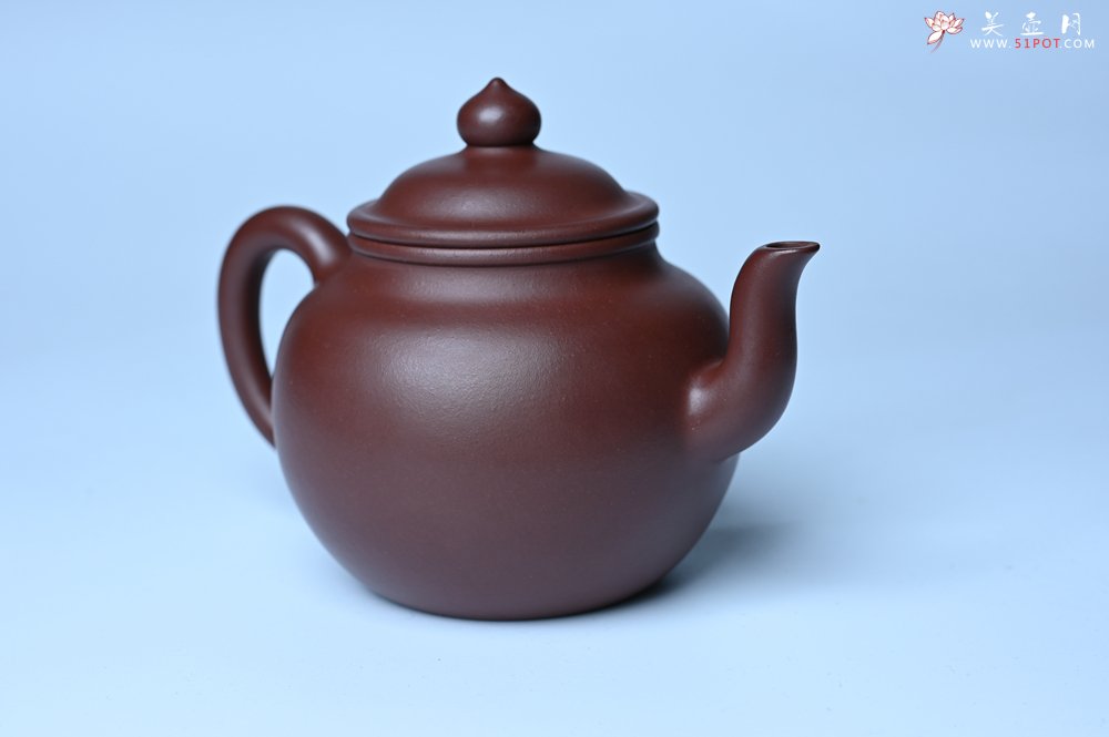 紫砂壶图片：油润黄龙山4号深井红皮龙 全手工高宫灯壶 东西灰常赞 - 美壶网
