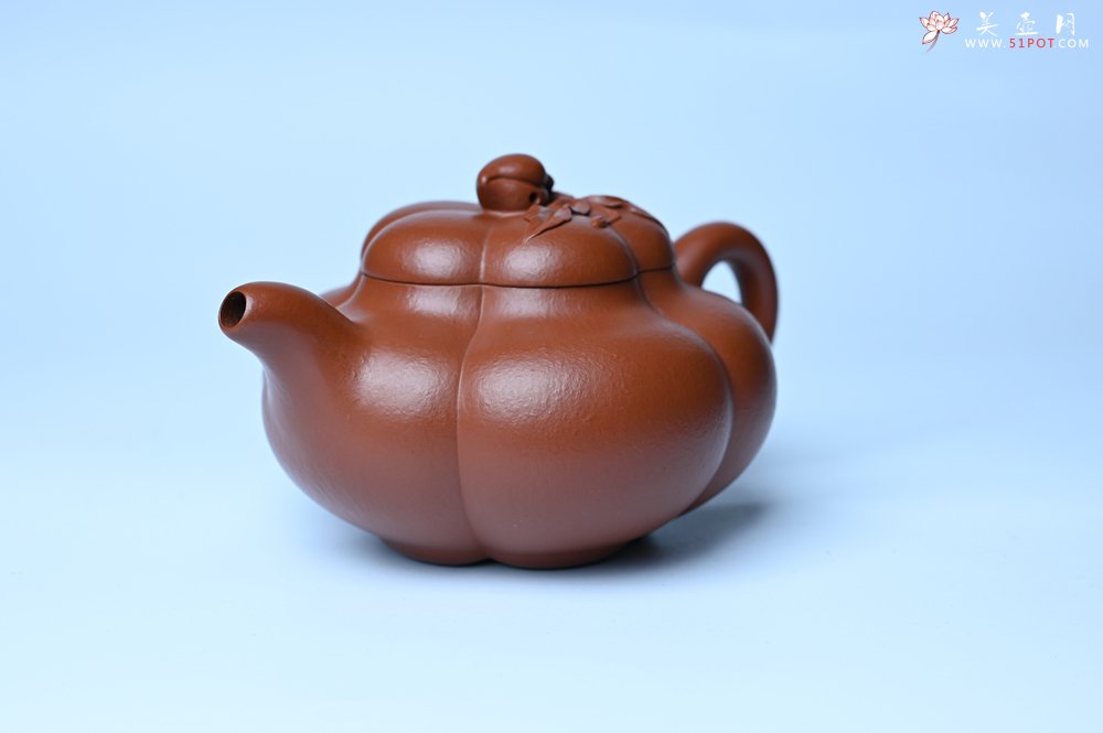 紫砂壶图片：美壶特惠 精品大红袍朱泥上合桃 茶人醉爱 - 美壶网