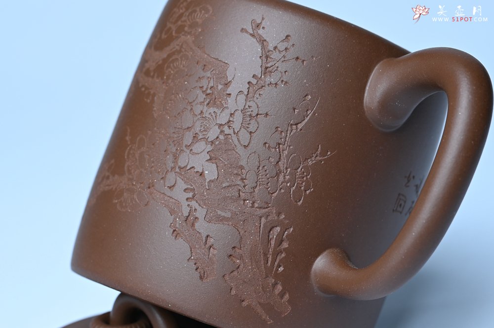 紫砂壶图片：美壶特惠 潜力股王静然 优质紫泥双圈壶 春风大雅能容物 装饰文雅 - 美壶网