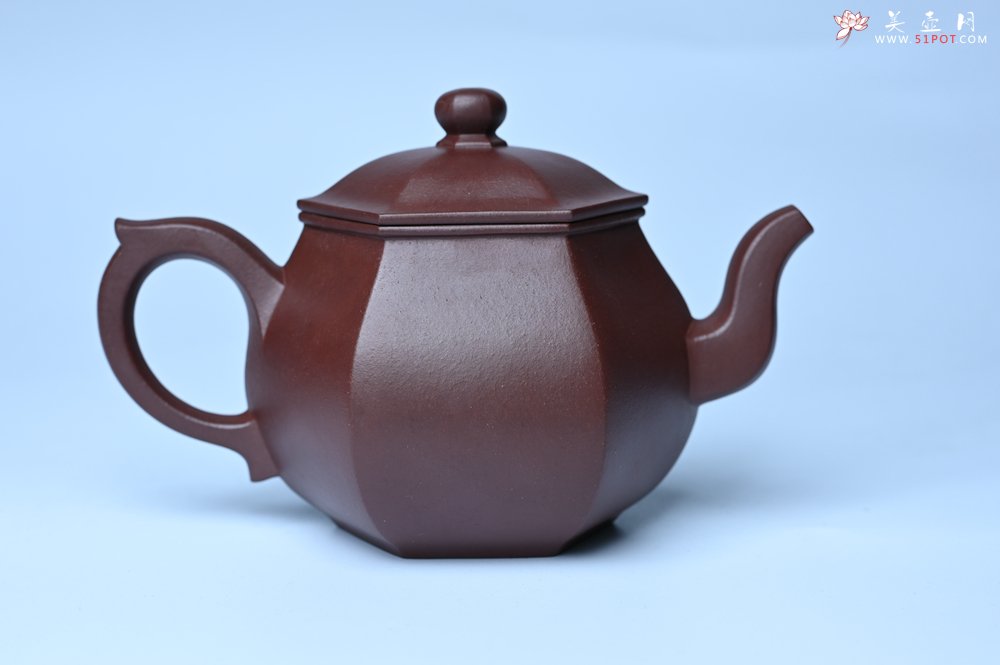 紫砂壶图片：全手工六方高韵 韵味悠长 - 美壶网