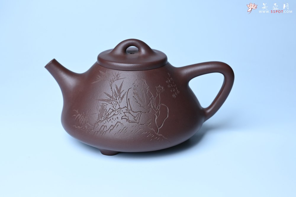 紫砂壶图片：潜力股周小培 特好全手工底槽清子冶石瓢 助工装饰品茶玩壶图 特文气 - 美壶网