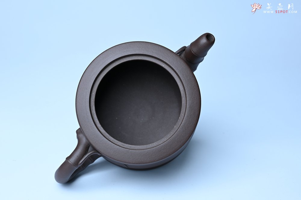 紫砂壶图片：美壶特惠 精致老紫泥可心竹段壶 茶人醉爱 - 美壶网