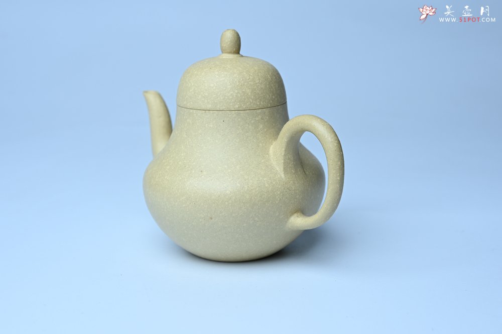 紫砂壶图片：美壶特惠 纯净本绿梨形壶 茶人醉爱 - 美壶网