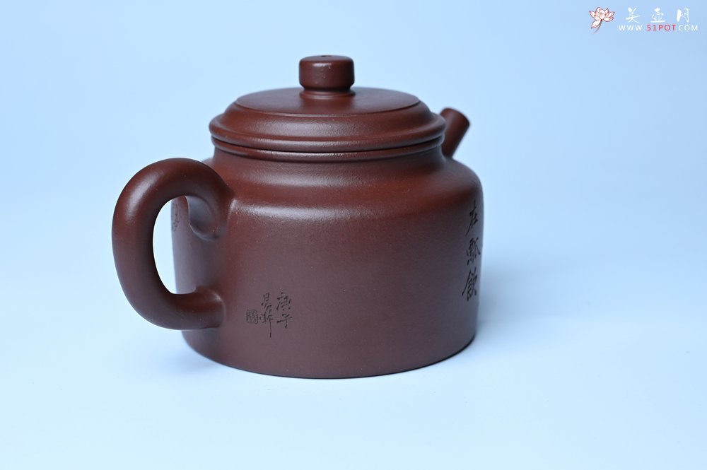 紫砂壶图片：油润黄龙山4号深井红皮龙 全手工德中壶 做工特好 装饰清供图 特文气 - 美壶网