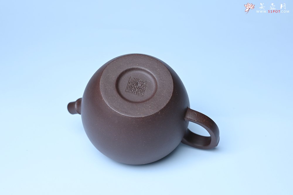 紫砂壶图片：美壶特惠 精致紫泥竹巨轮壶 茶人醉爱 - 美壶网