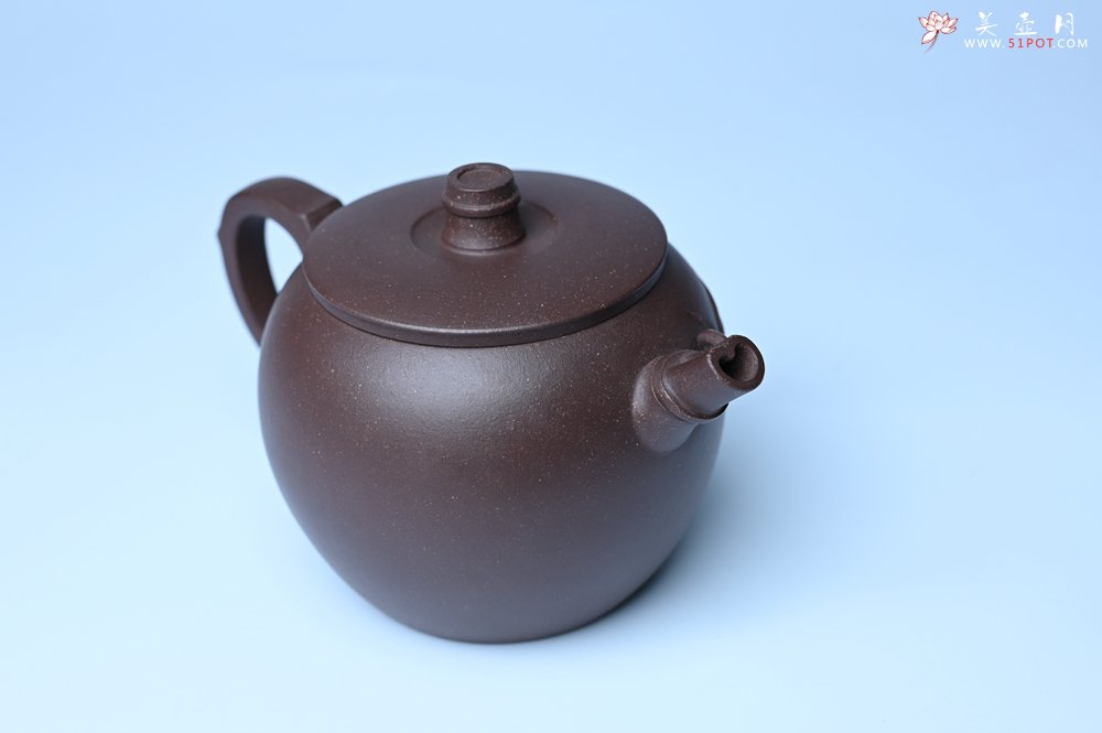 紫砂壶图片：美壶特惠 精致紫泥竹巨轮壶 茶人醉爱 - 美壶网