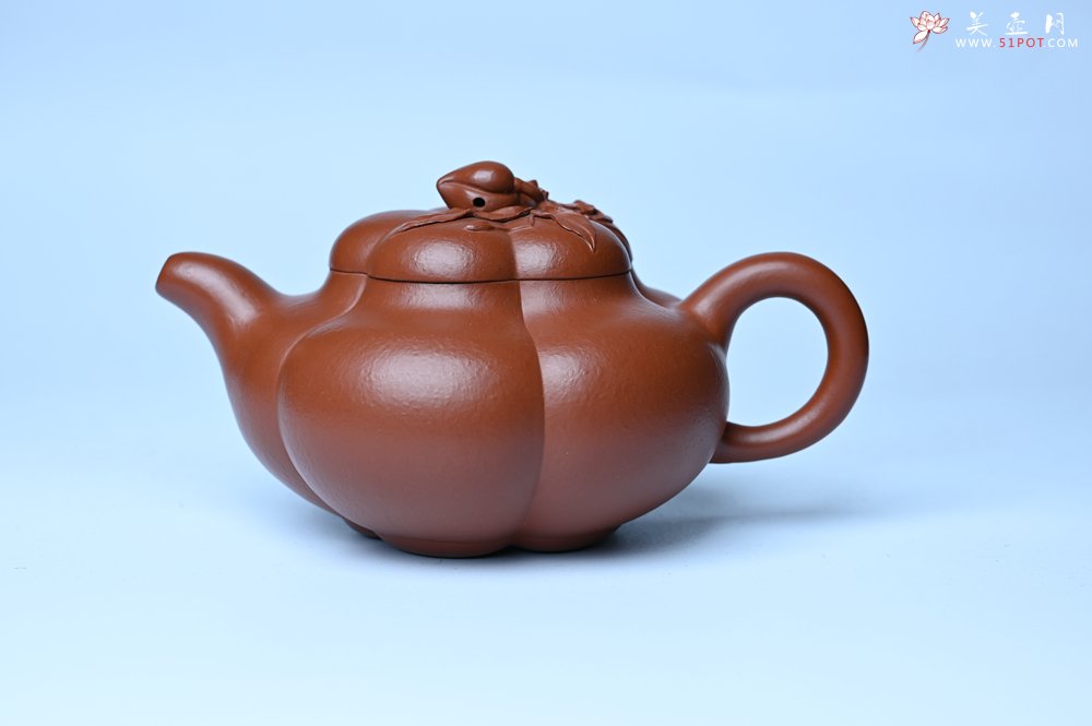 紫砂壶图片：美壶特惠 精品大红袍朱泥上合桃 茶人醉爱 - 美壶网