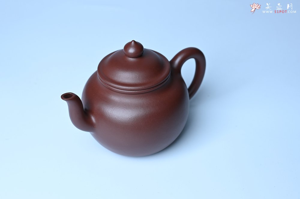 紫砂壶图片：油润黄龙山4号深井红皮龙 全手工高宫灯壶 东西灰常赞 - 美壶网