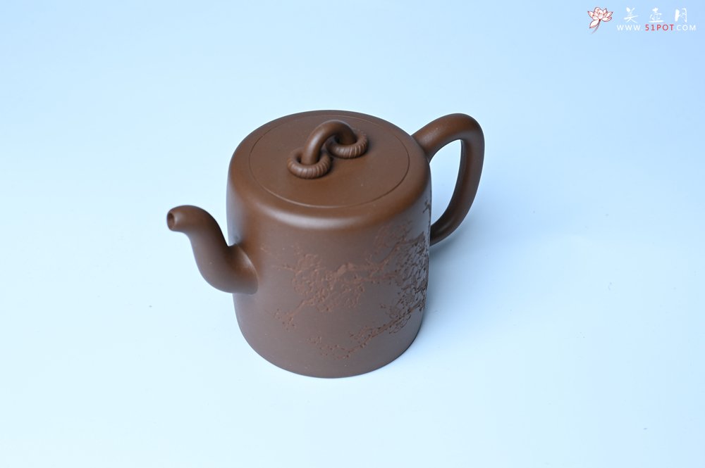 紫砂壶图片：美壶特惠 潜力股王静然 优质紫泥双圈壶 春风大雅能容物 装饰文雅 - 美壶网