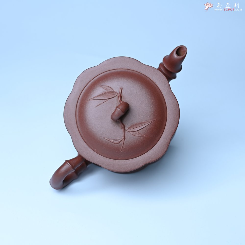 紫砂壶图片：美壶特惠 紫砂壶手工手制优质紫泥八段竹壶 茶人醉爱 - 美壶网