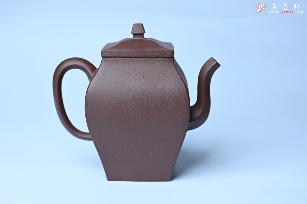 紫砂壶图片：美壶特惠 全手工镶接四方吉金壶 泥料超好 茶人醉爱 - 美壶网