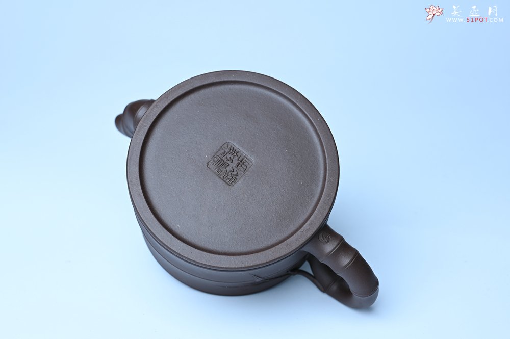 紫砂壶图片：美壶特惠 精致老紫泥可心竹段壶 茶人醉爱 - 美壶网