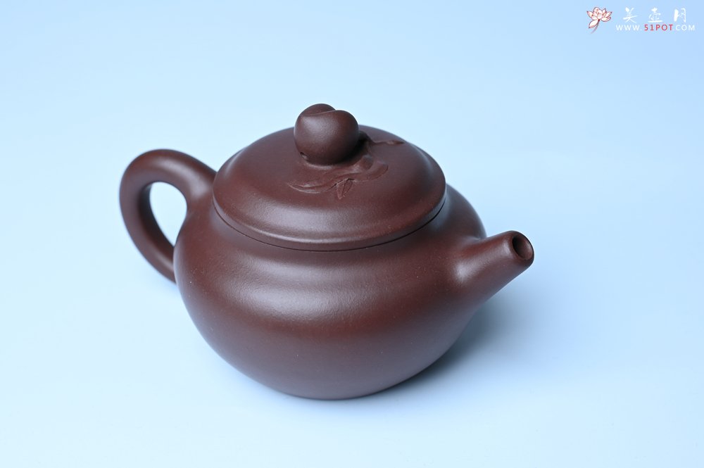 紫砂壶图片：特好老紫泥全手工寿桃壶 茶人醉爱 - 美壶网
