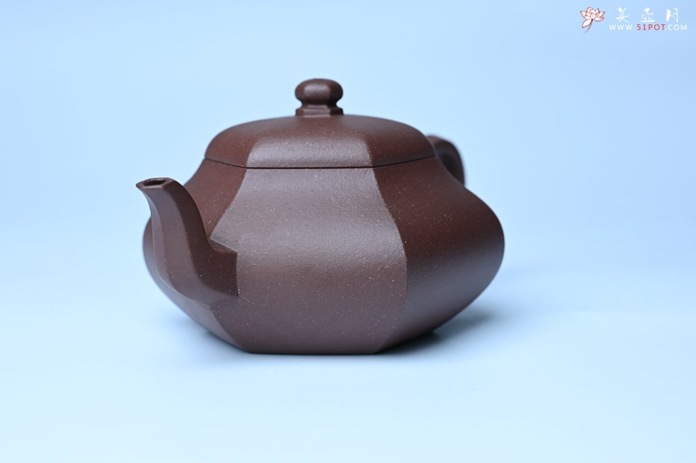 紫砂壶图片：美壶特惠 朱老师全手工六方君德壶 茶人醉爱 - 美壶网