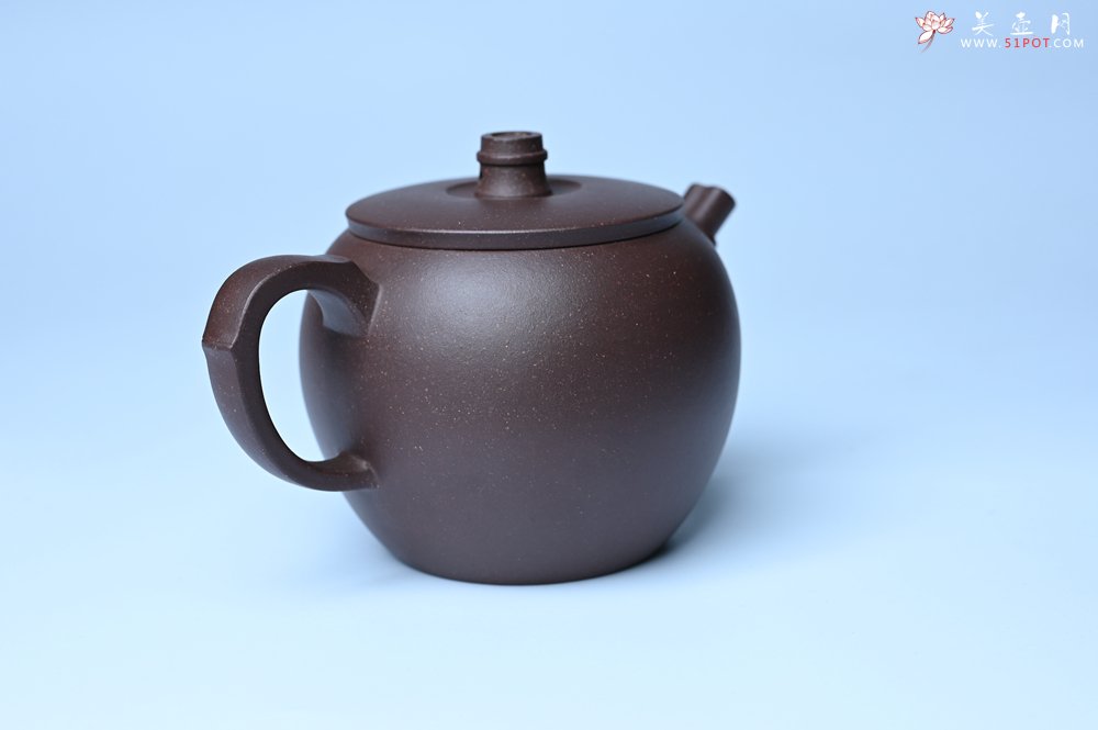 紫砂壶图片：美壶特惠 精致紫泥竹巨轮壶 茶人醉爱 - 美壶网