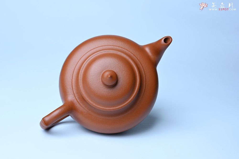 紫砂壶图片：潜力股周小培全手工演绎朱泥笑樱壶 中品难度大 - 美壶网