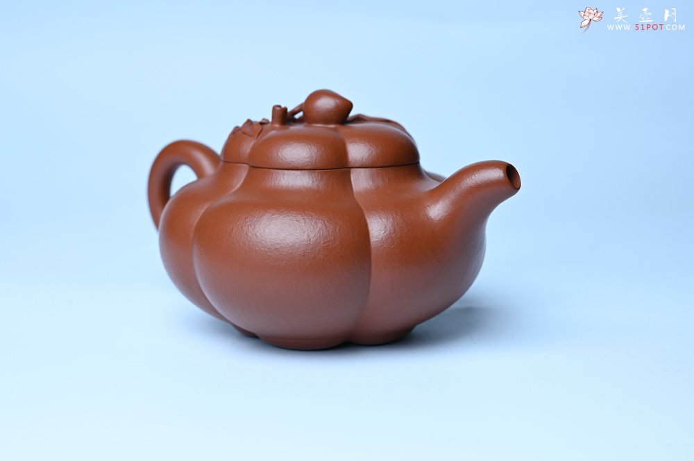 紫砂壶图片：美壶特惠 精品大红袍朱泥上合桃 茶人醉爱 - 美壶网