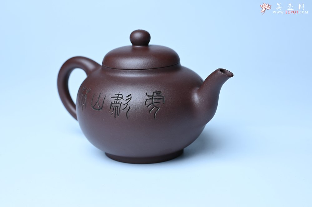 紫砂壶图片：油润黄龙山底槽青 全手工熹微壶 文气装饰 虎啸山林 期待与您结缘 - 美壶网