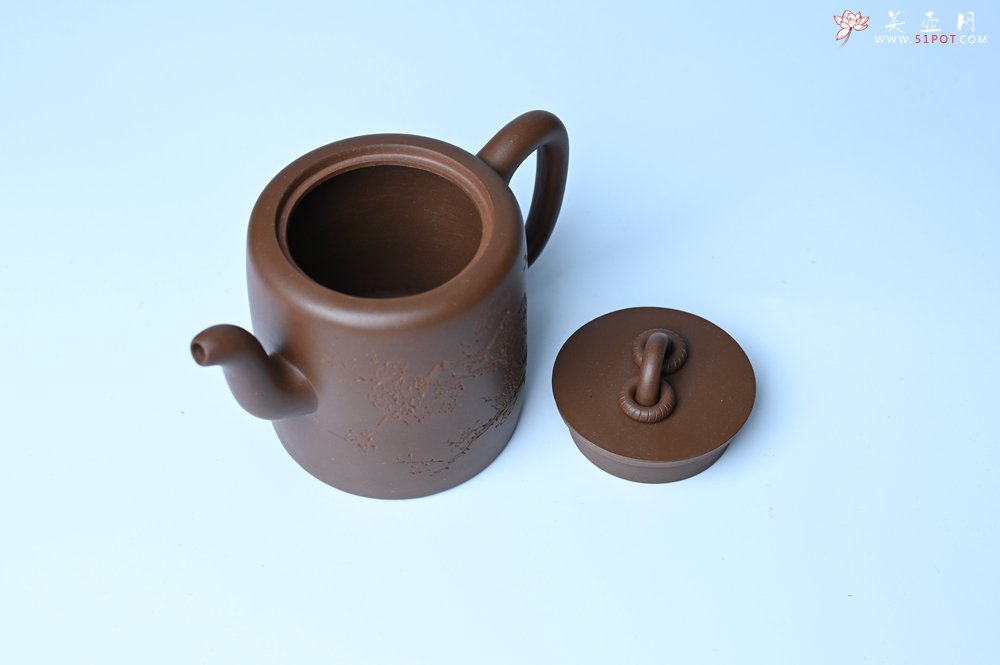 紫砂壶图片：美壶特惠 潜力股王静然 优质紫泥双圈壶 春风大雅能容物 装饰文雅 - 美壶网
