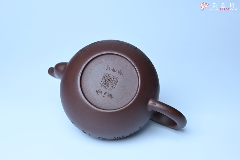 紫砂壶图片：特油润底曹青 全手工大蕴存心壶 卡盖难度相当大 明月松间照 清泉石上流 期待与亲结缘 - 美壶网