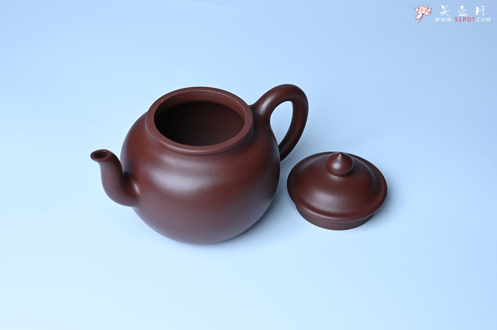 紫砂壶图片：油润黄龙山4号深井红皮龙 全手工高宫灯壶 东西灰常赞 - 美壶网