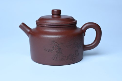 周小培紫砂壶 油润黄龙山4号深井红皮龙 全手工德中壶 做工特好 装饰清供图 特文气 红皮龙