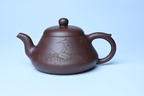 周小培紫砂壶 潜力股周小培老师全手工底槽青缘德壶（借问酒家何处有）牧童遥指杏花村 期待与您结缘 原矿底槽清