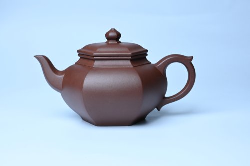 张海艳紫砂壶 实力派张海艳全手工六方笑樱壶 做工灰常精致 气韵流畅 原矿底槽清