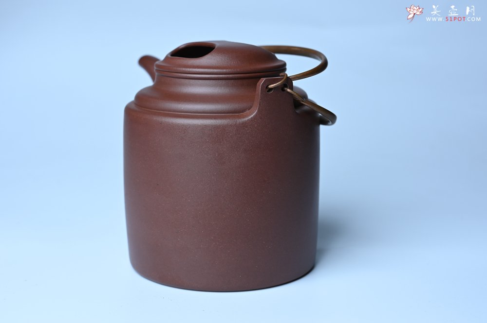 紫砂壶图片：实力派工艺师吕旭莹全手工演绎洋桶壶 大品难度大 资深壶友看过来 - 美壶网