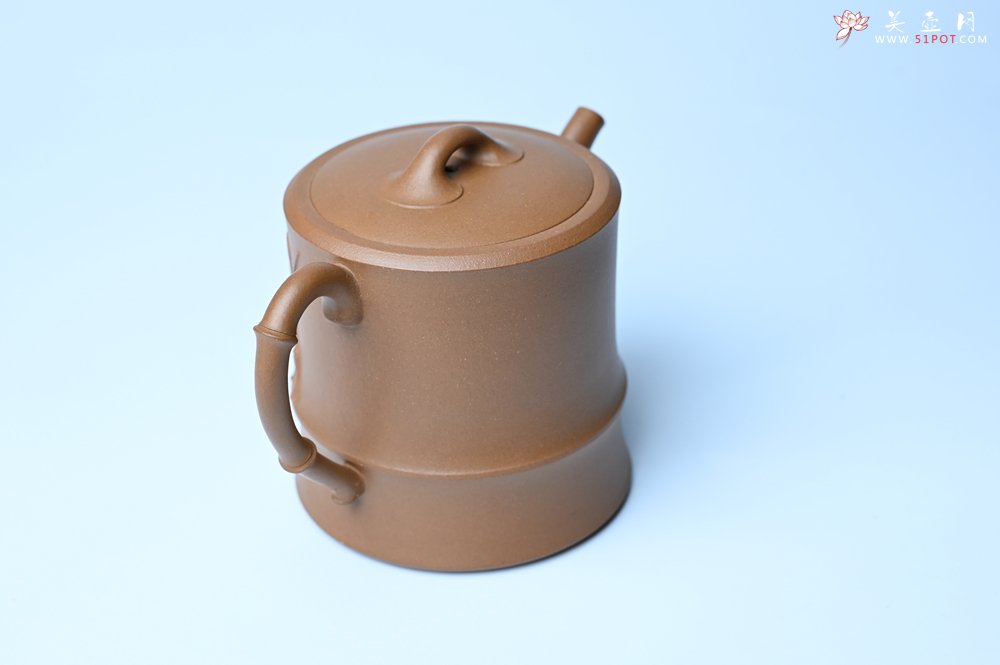 紫砂壶图片：美壶特惠 精工黄金段泥竹段 挺拔秀雅 茶人醉爱 - 美壶网