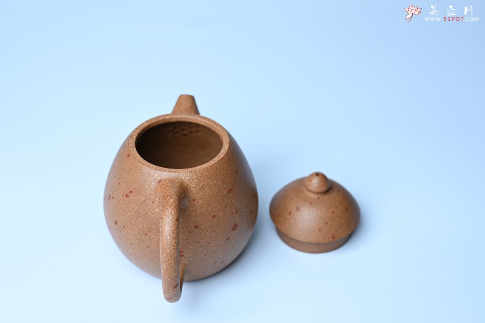 紫砂壶图片：美壶特惠 特好桃花段泥龙蛋紫砂壶 茶人醉爱 - 美壶网