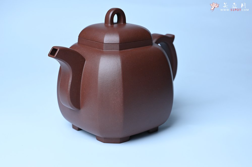 紫砂壶图片：实力派张海艳全手工家藏底槽清精工福临八方壶 气势磅礴 - 美壶网