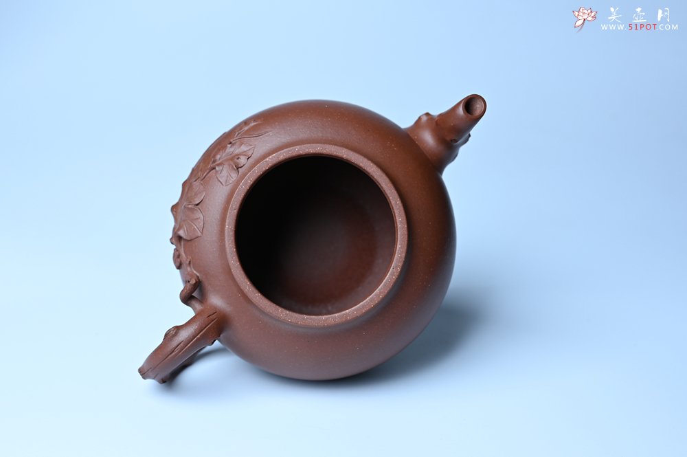 紫砂壶图片：美壶特惠 精品多子多福紫砂壶 帖叶生动细腻 送礼佳品 - 美壶网