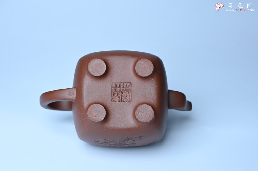 紫砂壶图片：实力派张海艳全手工油润底曹青重器鸣远四方 气势磅礴 用心之作 装饰人物特文气 - 美壶网