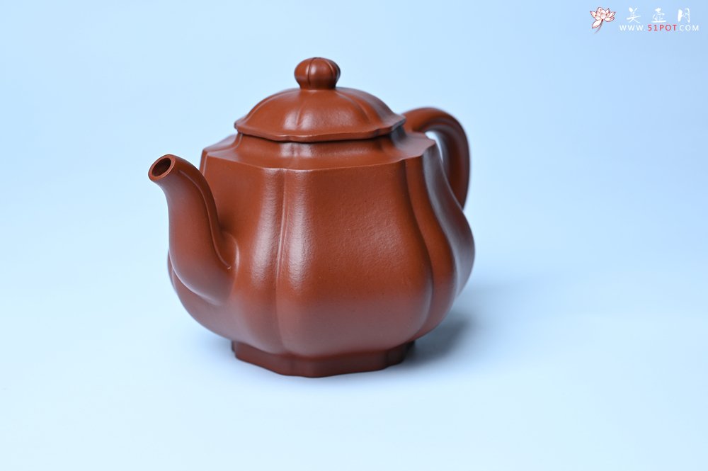 紫砂壶图片：美壶特惠 老朱泥高菱壶 茶人醉爱 - 美壶网