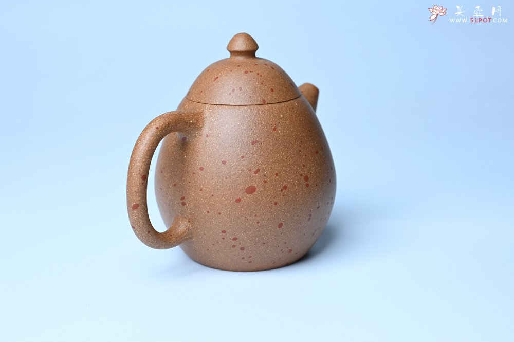 紫砂壶图片：美壶特惠 特好桃花段泥龙蛋紫砂壶 茶人醉爱 - 美壶网